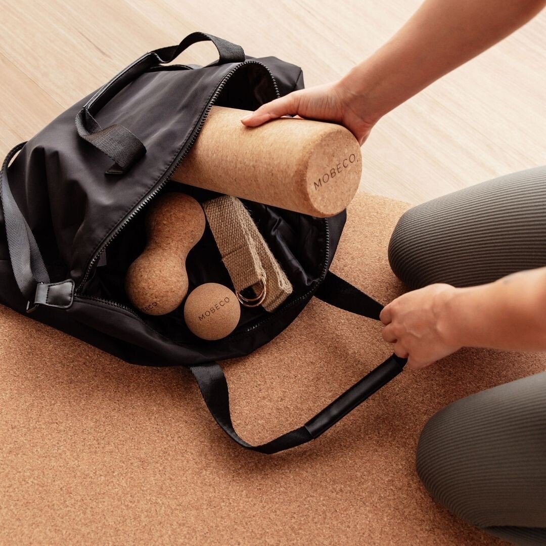 Mobeco foam roller and yoga strap