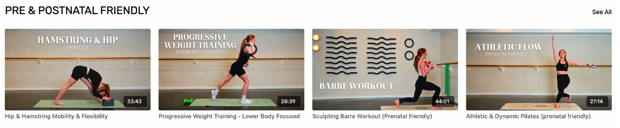 pre and postnatal workouts